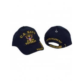 Baseball Caps U.S Navy Veteran Proudly Served Navy Blue Eagle Embroidered Cap Hat - C1180U48G86 $9.59
