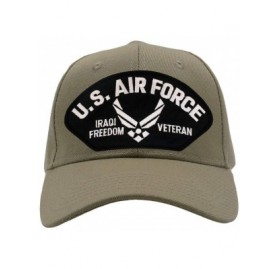 Baseball Caps US Air Force Iraqi Freedom Vereran Hat/Ballcap Adjustable One Size Fits Most - Tan/Khaki - CW18SXQDL85 $19.40