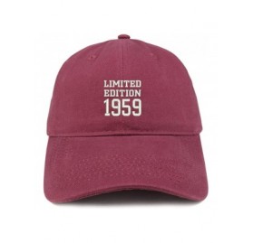 Baseball Caps Limited Edition 1959 Embroidered Birthday Gift Brushed Cotton Cap - Maroon - CB18D9MM70G $16.70