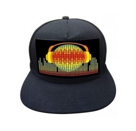 Baseball Caps Flashing LED Hats - Sound Activated Baseball Cap with Lights - Disco - CC18A9HDZNE $27.89