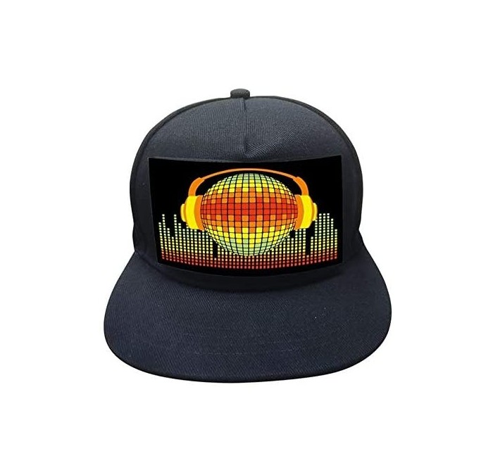 Baseball Caps Flashing LED Hats - Sound Activated Baseball Cap with Lights - Disco - CC18A9HDZNE $44.50