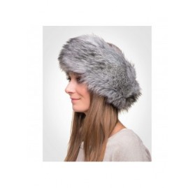 Cold Weather Headbands Winter Faux Fur Headband for Women - Like Real Fur - Fancy Ear Warmer - Siberian Silver - C11294USBR7 ...