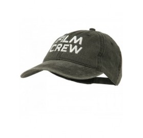 Baseball Caps Film Crew Embroidered Washed Cap - Black - C111PN6QSKT $40.85