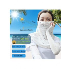 Balaclavas UV Face Mask Sun Protection Scarf Shields Gaiter Neck Summer Balaclava Bandana UPF 50+UV Block for Women - Beige -...