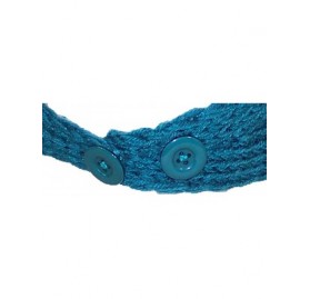 Cold Weather Headbands Womens Knit Headband W/Large Bow (One Size) - Teal - CE125Y2ERB3 $10.75