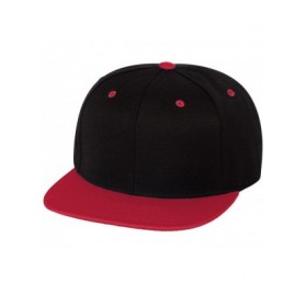 Baseball Caps Classic Snapback Pro-Style Wool Cap - Black/Red - CJ11NANFIA1 $7.97