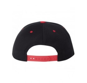 Baseball Caps Classic Snapback Pro-Style Wool Cap - Black/Red - CJ11NANFIA1 $7.97