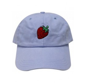 Baseball Caps Strawberry Cotton Baseball Dad Caps - Sky - CB12M3Y18V7 $14.46