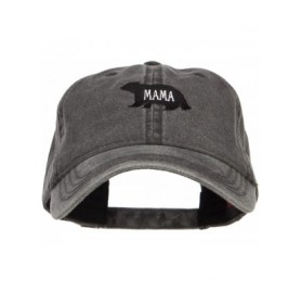 Baseball Caps Mama Bear Embroidered Washed Cap - Black - CI17YYQWI6T $24.22