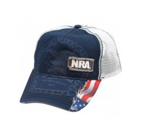 Baseball Caps National Rifle Association Men's Distressed USA Flag Trucker Hat Logo - CJ18C5K9SN4 $23.19