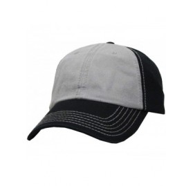 Baseball Caps Vintage Washed Cotton Adjustable Dad Hat Baseball Cap - Black/Gray/Black - C9192W6RGWU $14.92