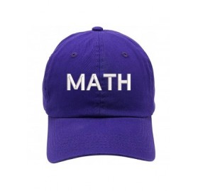 Baseball Caps Math Make America Think Harder Embroidered Low Profile Soft Crown Unisex Baseball Dad Hat - Purple - CE193430XN...