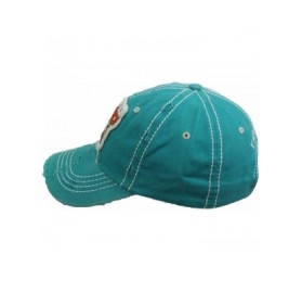 Baseball Caps Distressed Baseball Cap Farm Hair Don't Care Vintage Sun Dad Hat Cotton Visor - Teal - CD18YTCA3EL $17.47