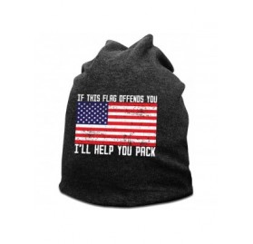 Skullies & Beanies I Run Hoes for Money Women's Beanies Hats Ski Caps - If This Flag Offends You I'll Help You Pack /Deep Hea...