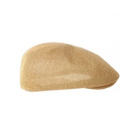 Newsboy Caps Men's Summer Breathable Mesh Hat Newsboy Beret Ivy Cap Flat Cap Driving Hat Sun Hat - Khaki - CX18444K677 $12.98