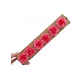 Headbands Rose Flower Wreath Headband Floral Crown Garland Halo for Wedding HH14 - Coral - CC17YKHQ6Q3 $18.37