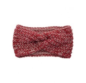 Cold Weather Headbands Women Knitted Hairband Crochet Twist Ear Warmer Winter Braided Head Wraps - Red - CC1932LTOHW $11.23