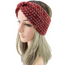 Cold Weather Headbands Women Knitted Hairband Crochet Twist Ear Warmer Winter Braided Head Wraps - Red - CC1932LTOHW $11.23