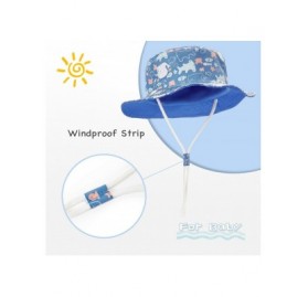 Sun Hats Baby Sun Hat Summer Girls Boys Bucket Hat with Wide Brim Toddler Sun Protection Hat - Blue a - CK194Q3M83Y $11.29