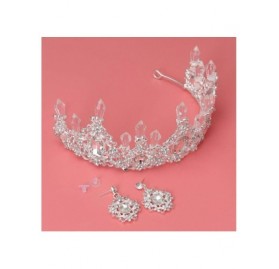 Headbands Bride Wedding Queen Crowns Elegant Bridal Crystals Diadem Rhinestone Flower Tiaras for Women and Girls (Silver) - C...