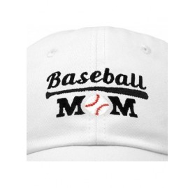 Baseball Caps Baseball Mom Women's Ball Cap Dad Hat for Women - White - CP18K34GRUY $15.36