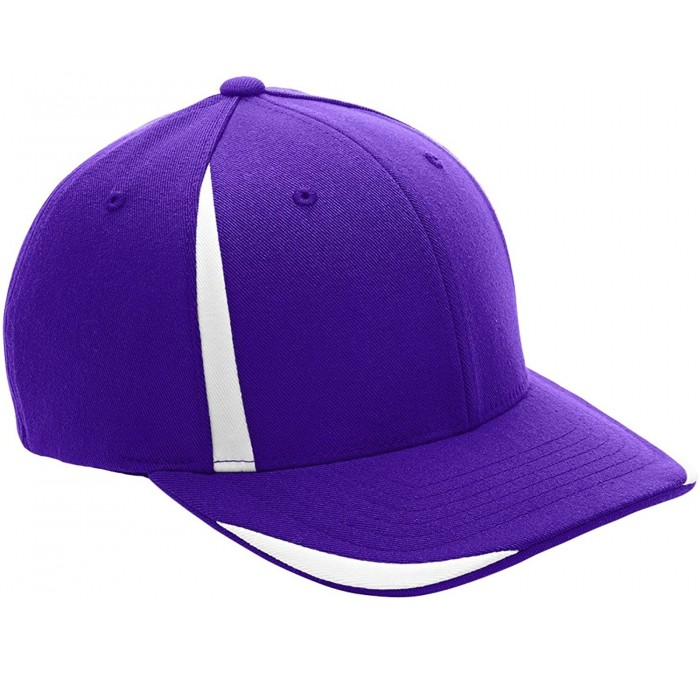 Baseball Caps Pro Performance Front Sweep Cap (ATB102) - Sp Purple/Wht - C412HHBCT2N $21.47