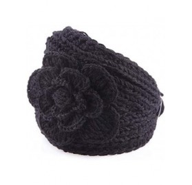 Cold Weather Headbands women's knit Winter headband ear warmer - Black - C218CGE633A $7.98