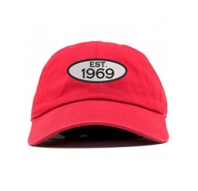 Baseball Caps Established 1969 Embroidered 51st Birthday Gift Soft Crown Cotton Cap - Vc300_red - CS18QKN8NDA $14.33