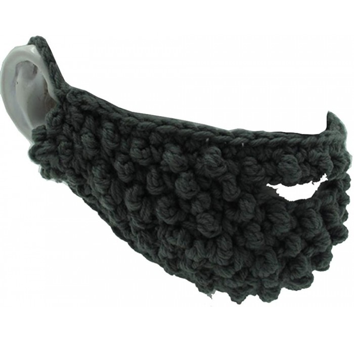 Skullies & Beanies Unisex Funny Winter Fake Beard Detachable Beard Hand-Knit Mask - Gray - C818L7LHZ56 $7.12