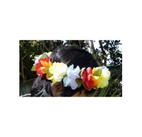 Headbands The Hawaii Elastic Headband-haku lei - Rainbow - C0186W5CGGI $10.35