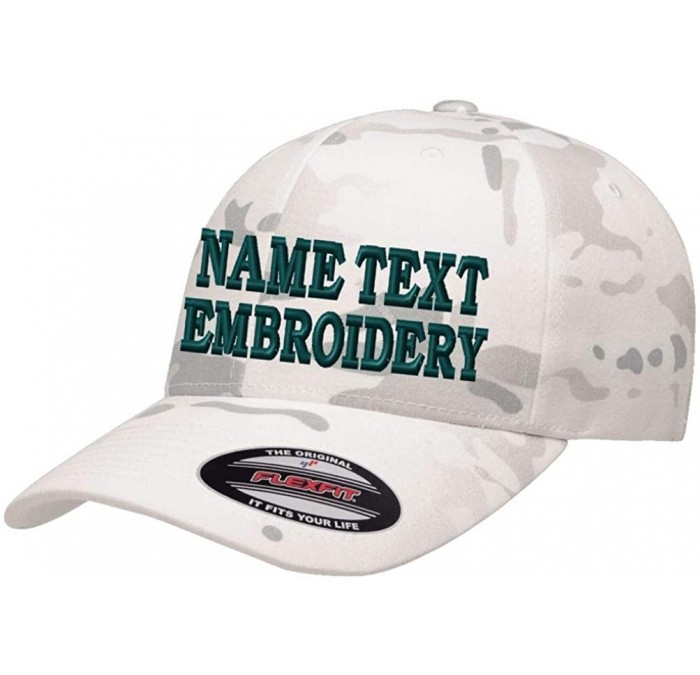 Baseball Caps Custom Embroidery Hat Flexfit 6277 Personalized Text Embroidered Fitted Size Cap - Multicam Alpine - CW196XDNNW...