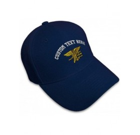 Baseball Caps Custom Baseball Cap U.S. Navy Seal Embroidery Acrylic Dad Hats for Men & Women - Navy - C818SH28LZQ $44.51