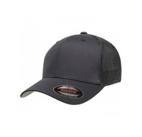 Baseball Caps Flexfit Trucker Hat for Men and Women - Breathable Mesh- Stretch Flex Fit Ballcap w/Hat Liner - Charcoal - CQ18...
