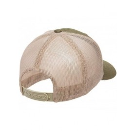 Baseball Caps Yupoong Retro Trucker Custom Hat - Moss/Khaki - C618HO2XH8Y $24.90