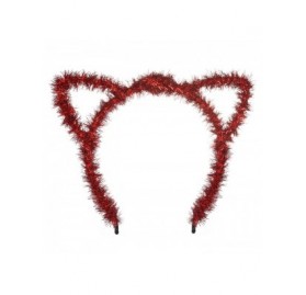 Headbands Red Christmas Holiday Garland Cat Ear Headband Hair Accessories - CN18G20UK6I $12.95