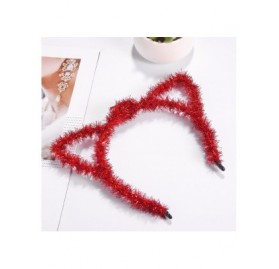 Headbands Red Christmas Holiday Garland Cat Ear Headband Hair Accessories - CN18G20UK6I $12.95