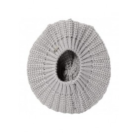 Berets Women's Rib Knit Beret - Gray - CN18G3I6HLX $18.15
