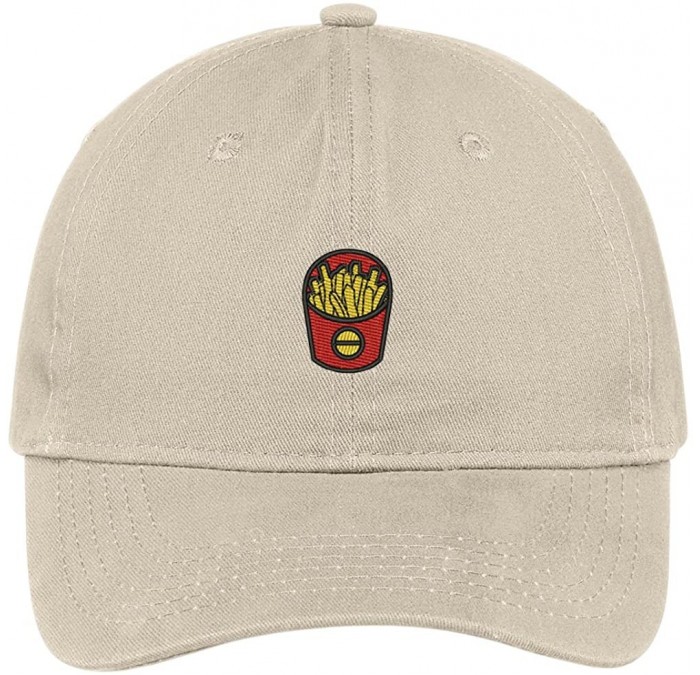 Baseball Caps French Fries Embroidered Low Profile Adjustable Cap Dad Hat - Stone - CA12NRNU84S $39.64