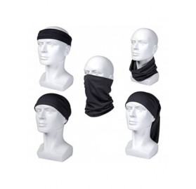 Balaclavas Neck Gaiter Balaclava Bandana Headwear- Ice Silk Cooling Sports Face Scarf for Dust Outdoors - Classic Black - CY1...