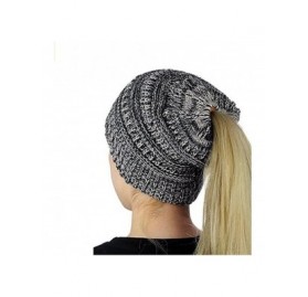 Skullies & Beanies Womens Winter Hats Warm Knitted Horsetail Lady Wool hat - 1 - CV1898YA6A0 $10.62