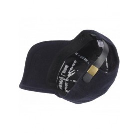 Baseball Caps Cheer Up Lettering Design Leather Strap Wool Ball Cap Baseball Hat Truckers - Navy - CF12N5MC8DT $16.76