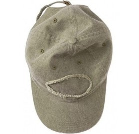 Baseball Caps Raw-Edge Patch Baseball Cap - Khaki Green - CH111Q5V05J $9.73
