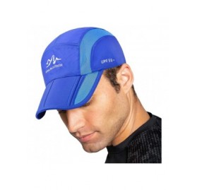 Baseball Caps Men's Foldable Lightweight Quick Dry Breathable Sports Mesh Baseball Caps - Skyblue - CN18TD4N235 $20.64