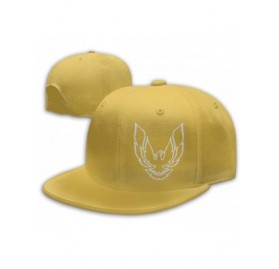 Baseball Caps Men&Women Baseball Hat Pontiac Firebird Logo Baseball Cap Black - Yellow - CK18KZTOOXL $20.55