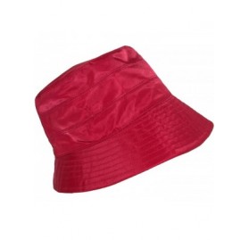 Bucket Hats Women's Adjustable Nylon Water Repellent Lined Rain Hat - Wine - CX185080X6M $13.54