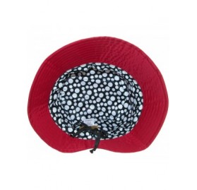 Bucket Hats Women's Adjustable Nylon Water Repellent Lined Rain Hat - Wine - CX185080X6M $13.54