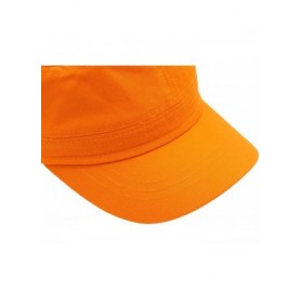 Baseball Caps Cadet Army Cap - Military Cotton Hat - Orange - CJ12GW5UUWV $11.28