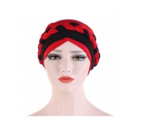 Skullies & Beanies Chemo Cancer Head Hat Cap Ethnic Bohemia Pre-Tied Twisted Braid Hair Cover Wrap Turban Headwear - CV192EMQ...