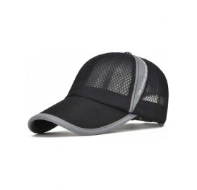 Sun Hats Unisex Summer Baseball Hat Sun Cap Lightweight Mesh Quick Dry Hats Adjustable Cap Cooling Sports Caps - Black - C818...
