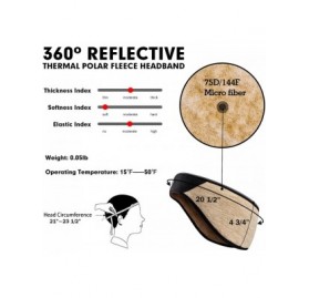 Balaclavas Lightweight Windproof Fleece Headband 360 Reflective Running Ear Warmer Thermal Muffs 2 Pack for Men Women - CE193...